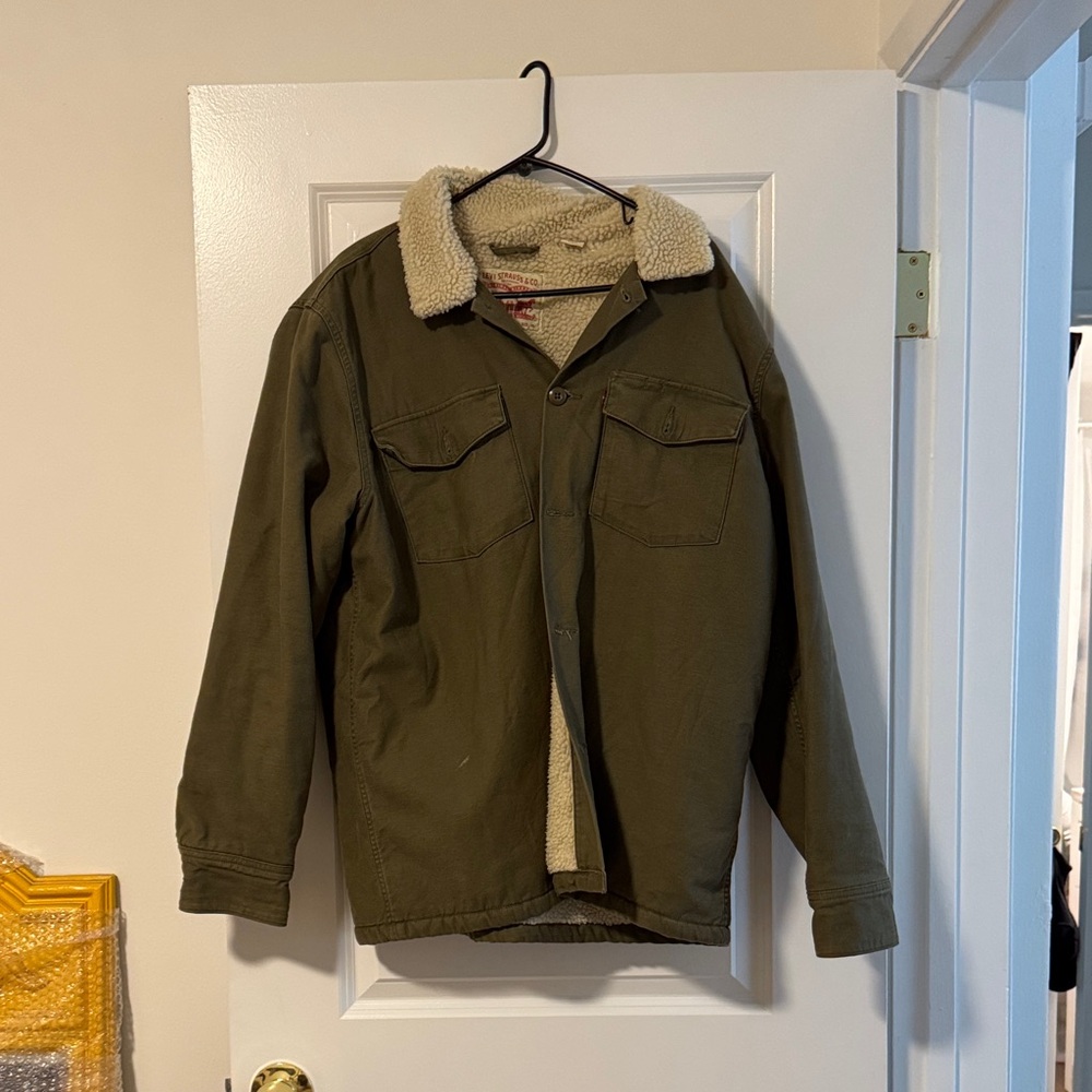 Levi's Green Sherpa-Lined Field Jacket